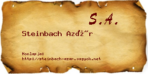 Steinbach Azár névjegykártya